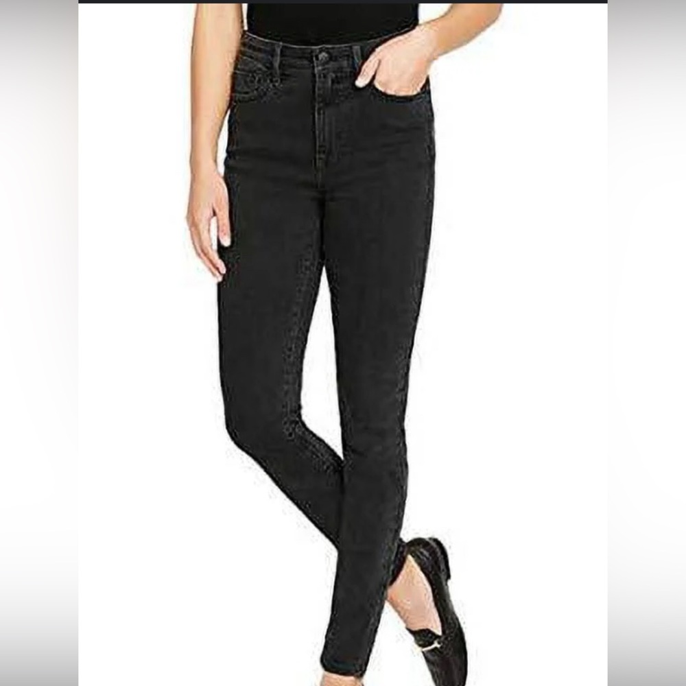 BUFFALO David Bitton Mollie 6/28 Black High-Rise Stretch Skinny Jeans